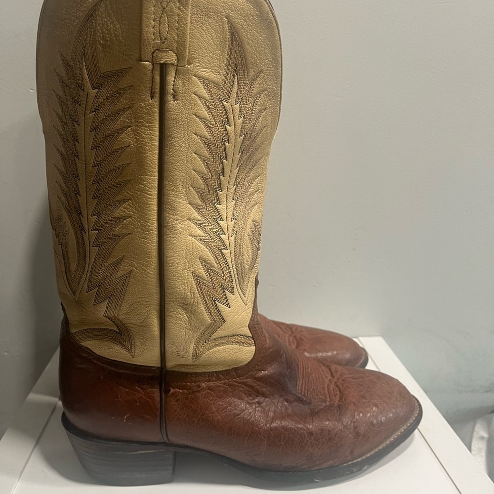 Tony Lama Brown and Tan Western Boots